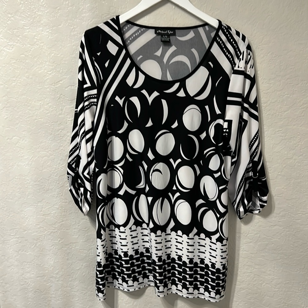 Michael Tyler | Black and White Print Tunic